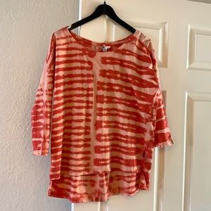 Ballet arm t-shirt in tie die